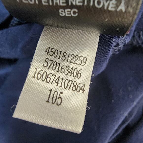 White House Black Market Double Layer Surplice Top Navy Long Sleeves Small Wrap - Picture 9 of 9